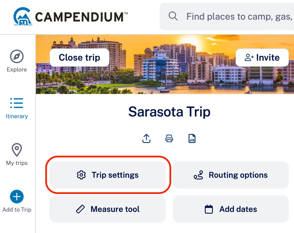 CAMP Trip Settings Button Web